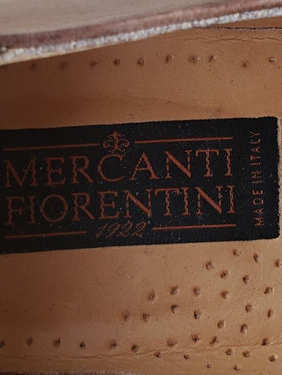 Mercanti Fiorentini Curio Brown Leather Lace Up Shoes Italy Men\'s 11.5 M